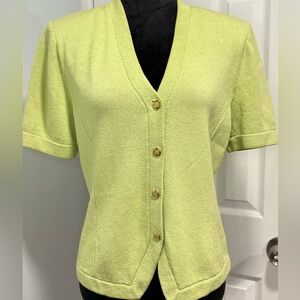 St. John Pastel Green Short Sleeve Blazer